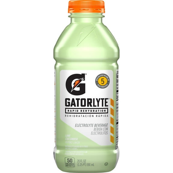 Gatorade Gatorlyte Lime Cucumber Electrolyte Sports Drink, 20 fl oz, 1 Count Bottle