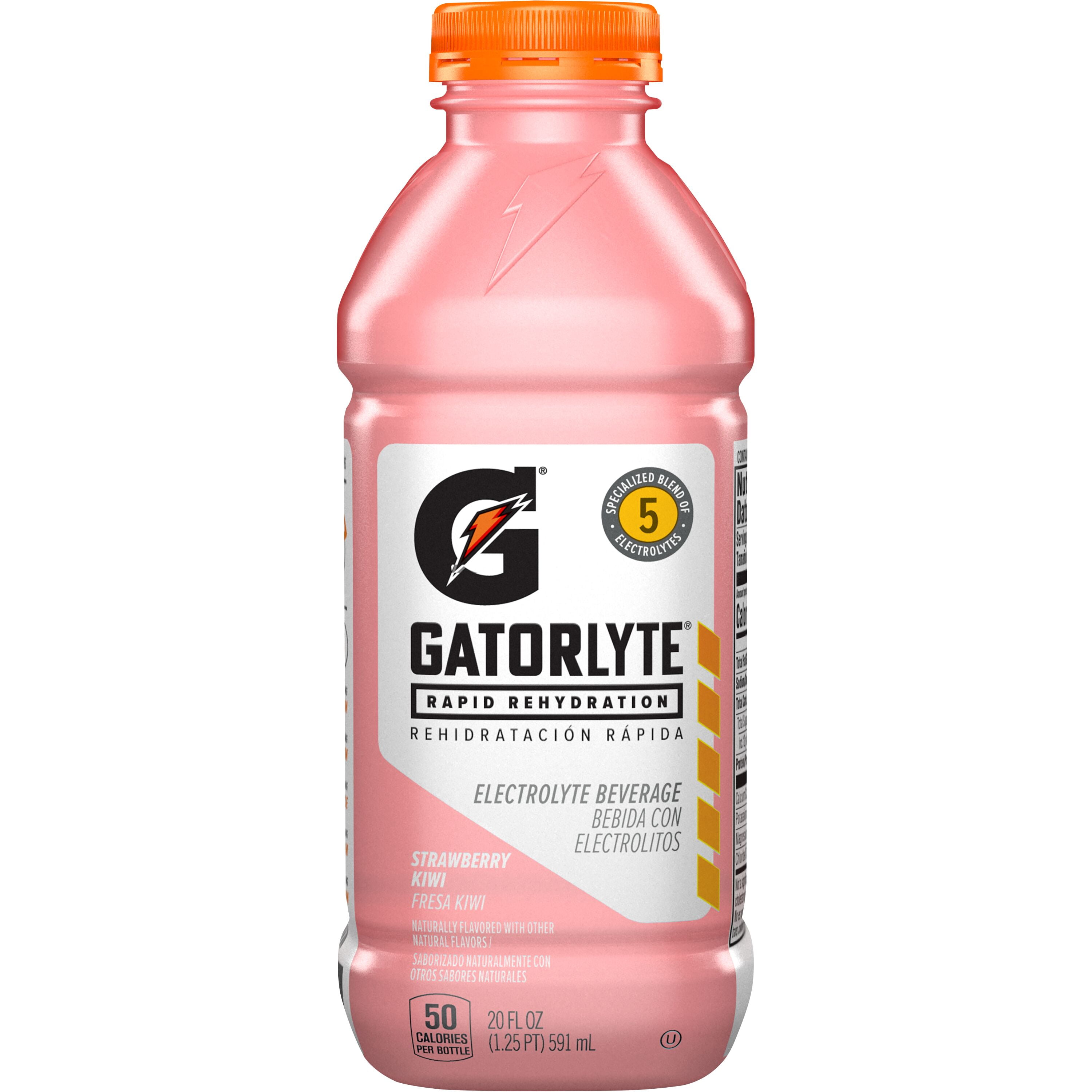 Gatorade Gatorlyte, Strawberry Kiwi Sports Drinks, 20 fl oz Bottle Rapid Rehydration Electrolyte Drink
