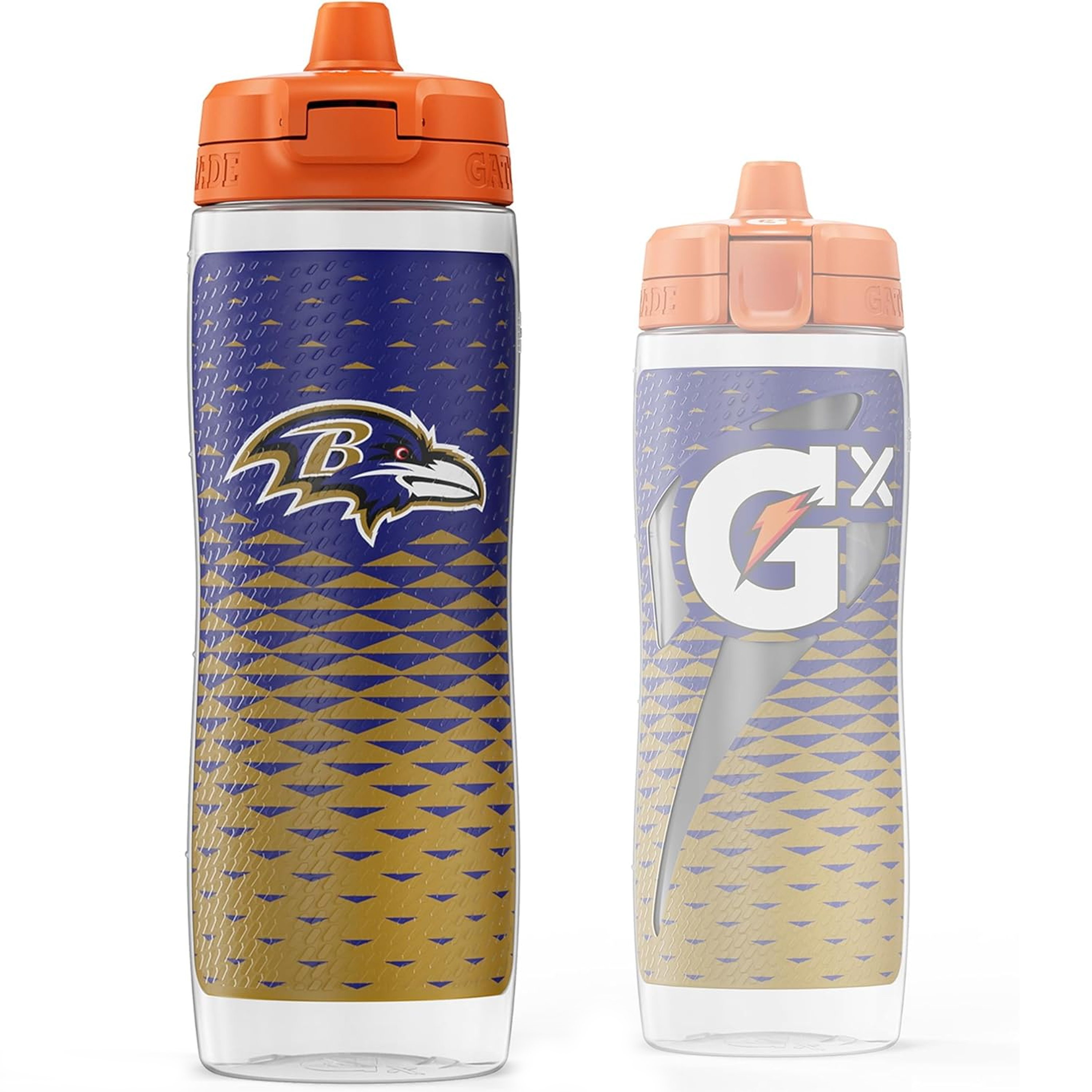 Gatorade Gx Baltimore Ravens NFL 30 fl oz Non Slip Squeeze Water Bottle, Gx Hydration System