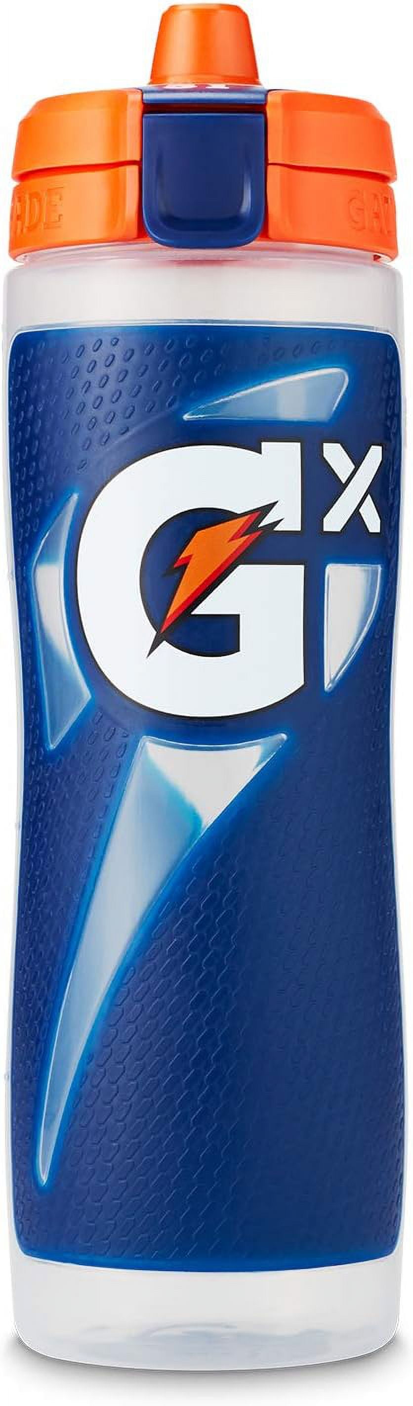 Gatorade Gx Sports Squeeze Bottle, Plastic, Navy, with Water Pods