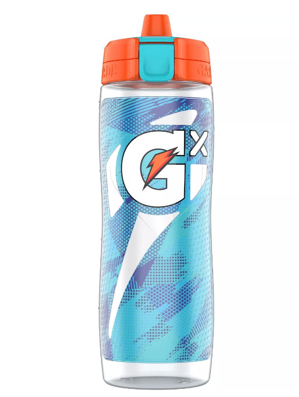 Gatorade Gx Glitched Frost 30oz Water Bottle, Customizable Hydration System, Leak-Proof Design