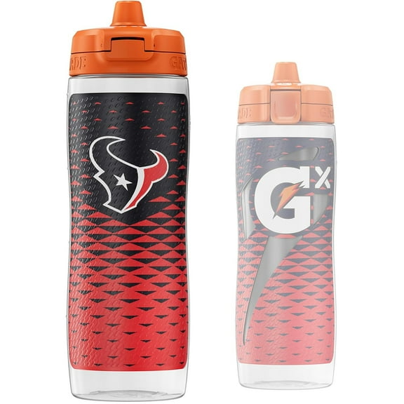 Gatorade Gx Houston Texans Non-Slip Squeeze Bottles, 30 fl oz, Gx Hydration System
