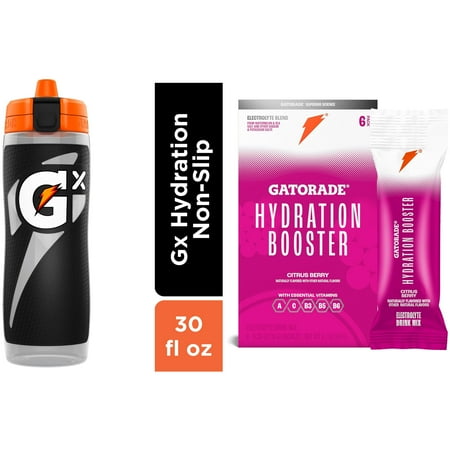 Gatorade Gx Hydration Bundle – Black Bottle + Hydration Booster Citrus Berry
