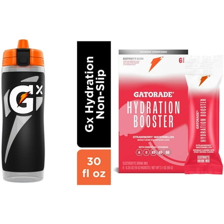 Gatorade Gx Hydration Bundle – Black Bottle + Hydration Booster Strawberry Watermelon