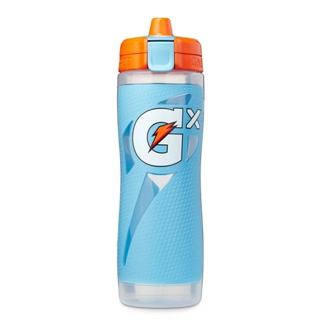 Gatorade GX Bottle, Refillable Water Bottle, Non Slip, Light Blue, 30 fl oz
