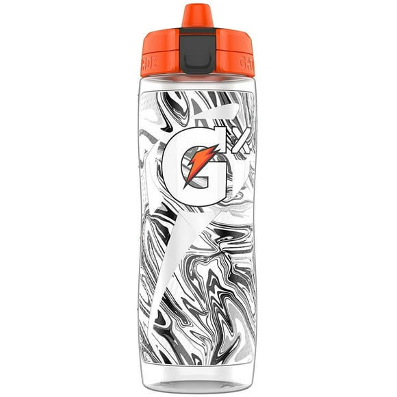 Gatorade GX Bottle, Refillable Water Bottle, Non Slip, Marble Black, 30 fl oz