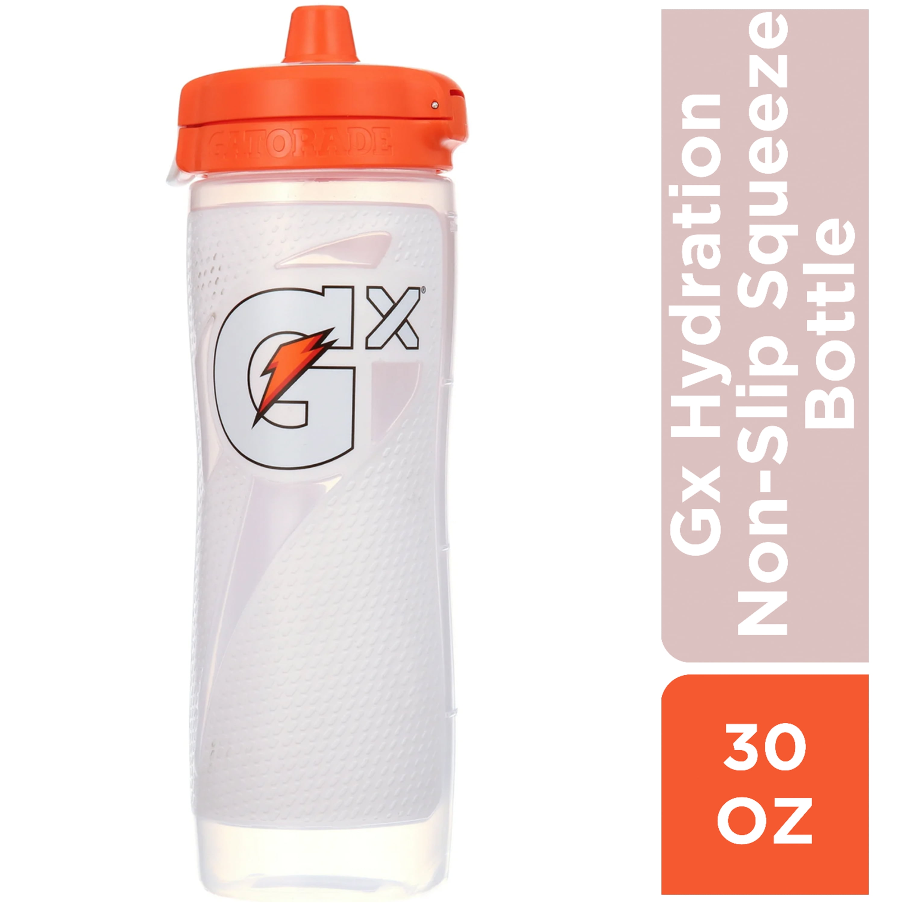 Gatorade Gx Hydration System, Non-Slip 30oz Squeeze Bottle - White