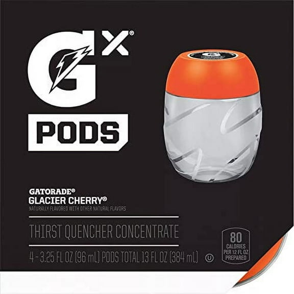 Gatorade Gx Hydration System, Non-Slip Gx Squeeze Bottles Or Gx Sports Drink Concentrate Pods (4 Count) (Glacier Cherry)