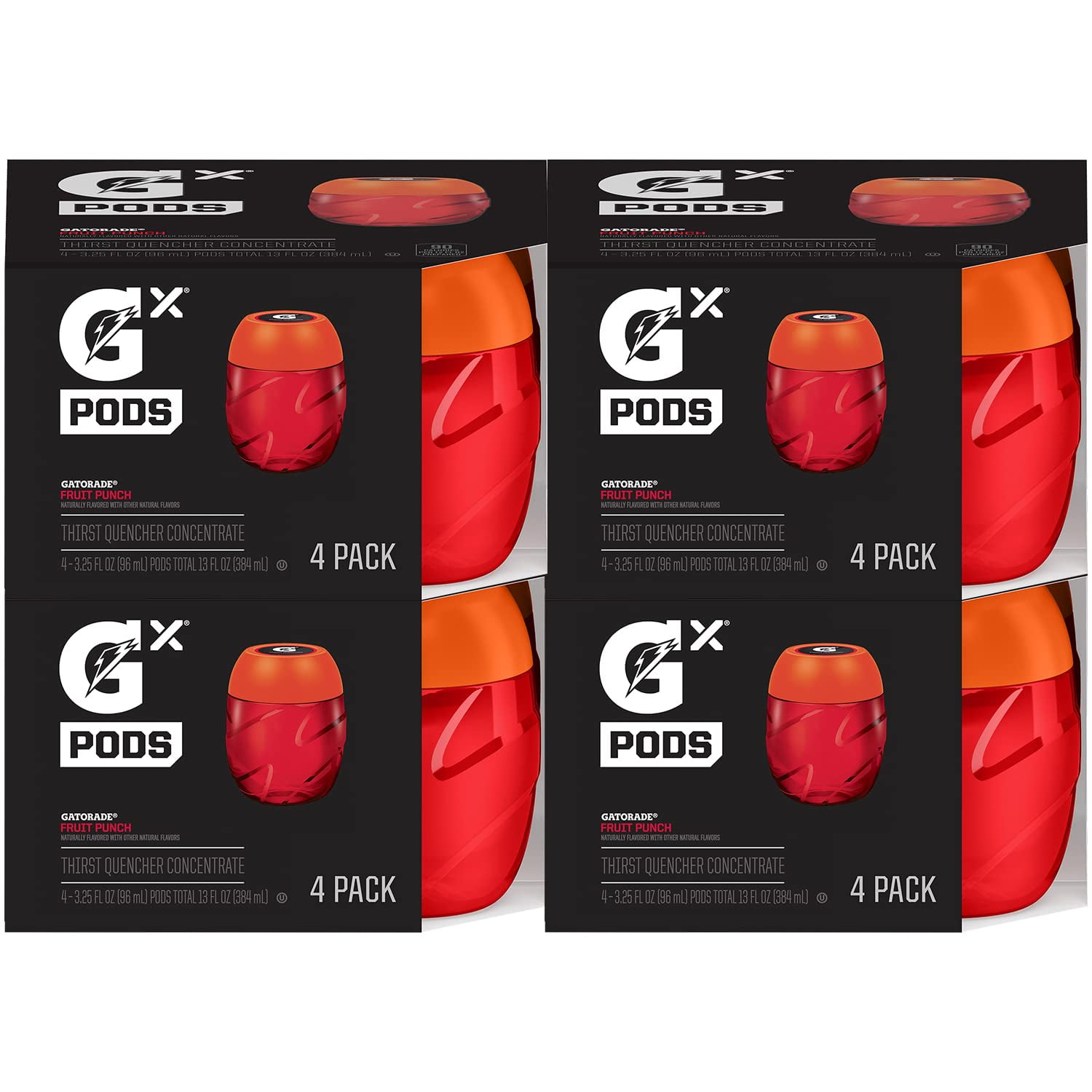 Gatorade Gx Hydration System, Non-Slip Gx Squeeze Bottles Or Gx Sports Drink Concentrate Pods, 4 Count (Pack Of 4) Packaging May Vary