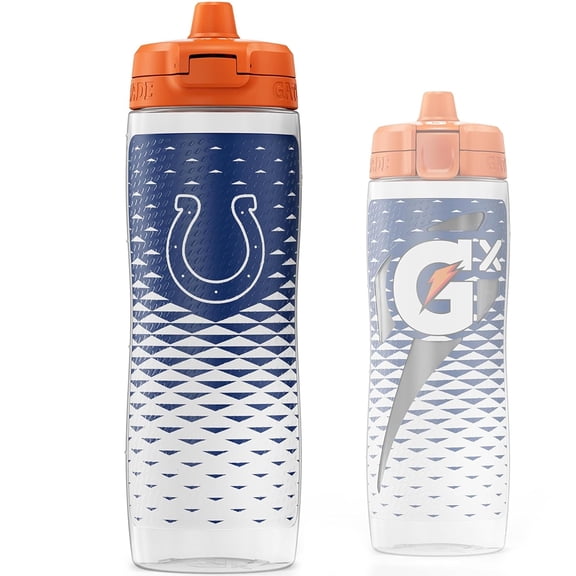 Gatorade Gx Indianapolis Colts NFL 30 fl oz Non Slip Squeeze Water Bottle, Gx Hydration System