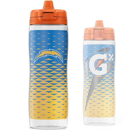 Gatorade Gx Los Angeles Chargers NFL 30 fl oz Non Slip Squeeze Water Bottle, Gx Hydration System