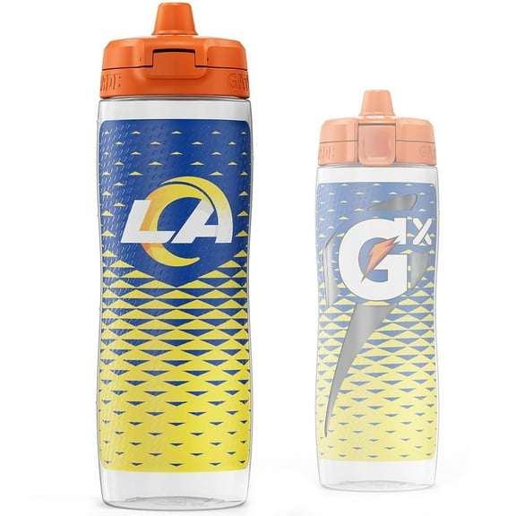 Gatorade Gx Los Angeles Rams NFL 30 fl oz No Slip Squeeze Water Bottle, Gx Hydration System