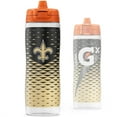 thumbnail image 1 of Gatorade Gx New Orleans Saints NFL Non-Slip Squeeze Bottles, 30 fl oz, Gx Hydration System, 1 of 7
