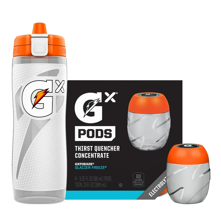 Gatorade Gx plastic bottle with flavor pod inserted
