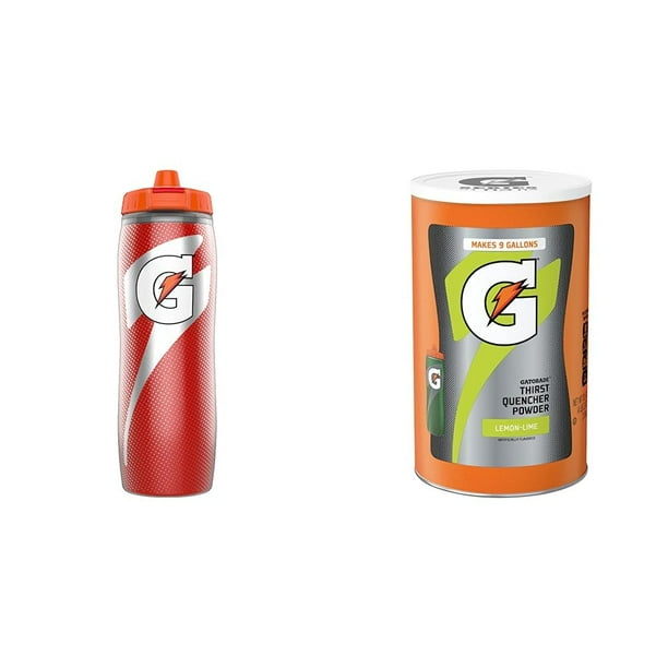 Gatorade Insulated Squeeze Bottle, Red, 30Oz & Thirst Quencher Powder