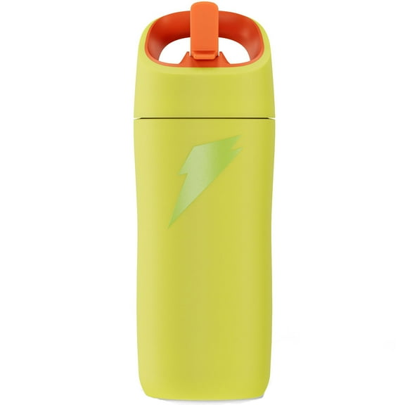 Gatorade Kid's Rookie Yellow Water Bottle with Straw Cap, 12 oz, Stainless Steel