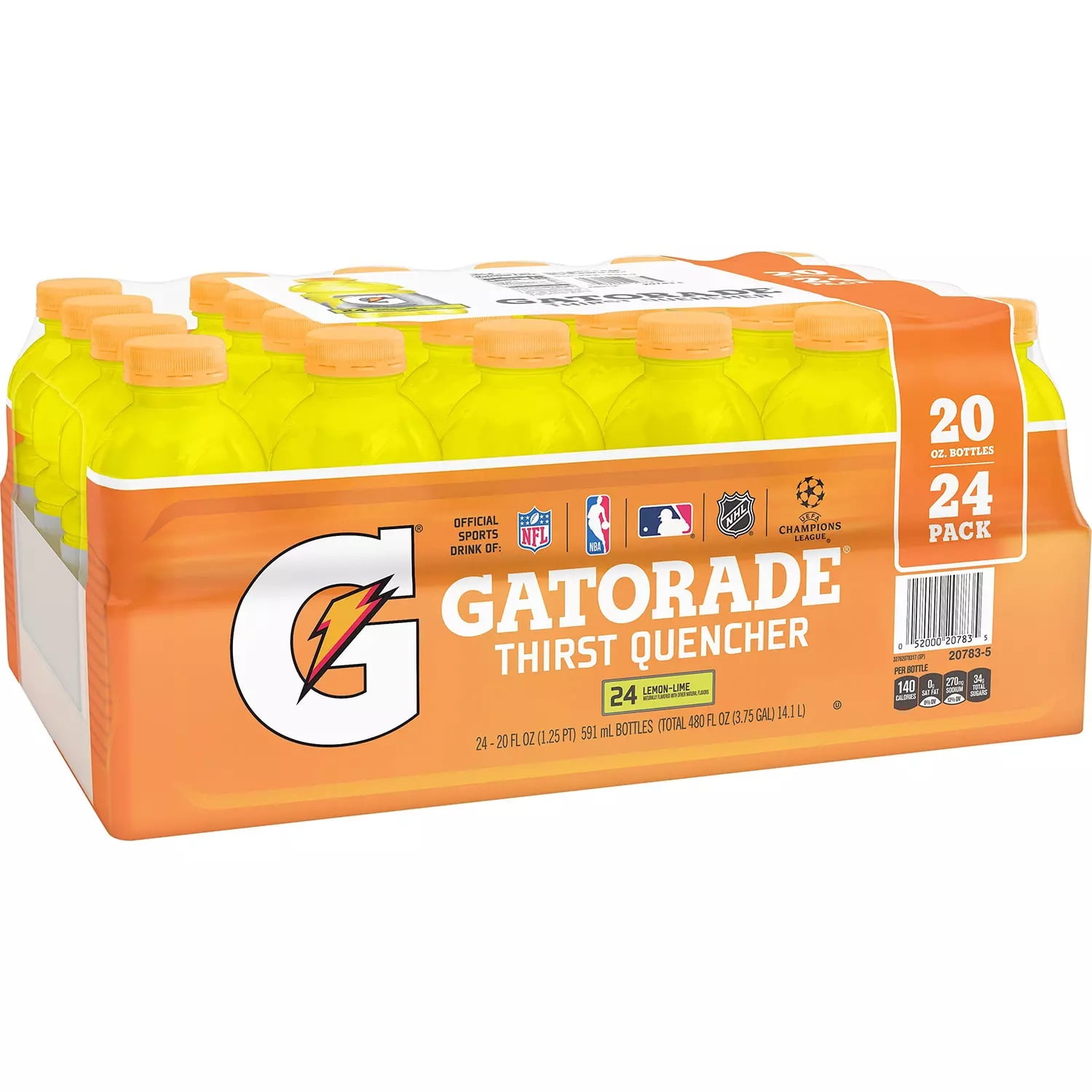 Gatorade LemonLime, 20 Fluid Ounce (Pack of 24)
