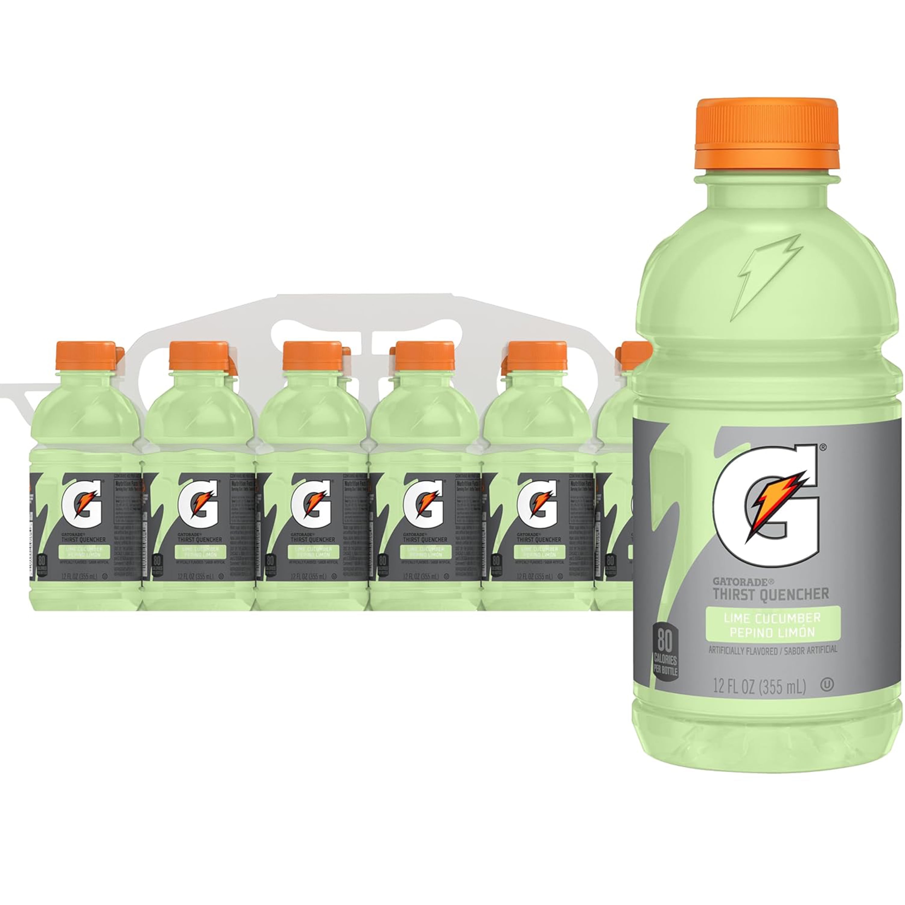 Gatorade Thirst Quencher Lime Cucumber Sports Drinks, 12 fl oz, 12 Count Bottles