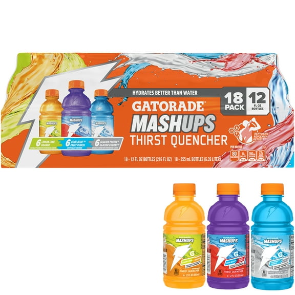 Gatorade Thirst Quencher Mashup Variety Pack Sports Drink, 12 fl oz, 18 Count Bottles