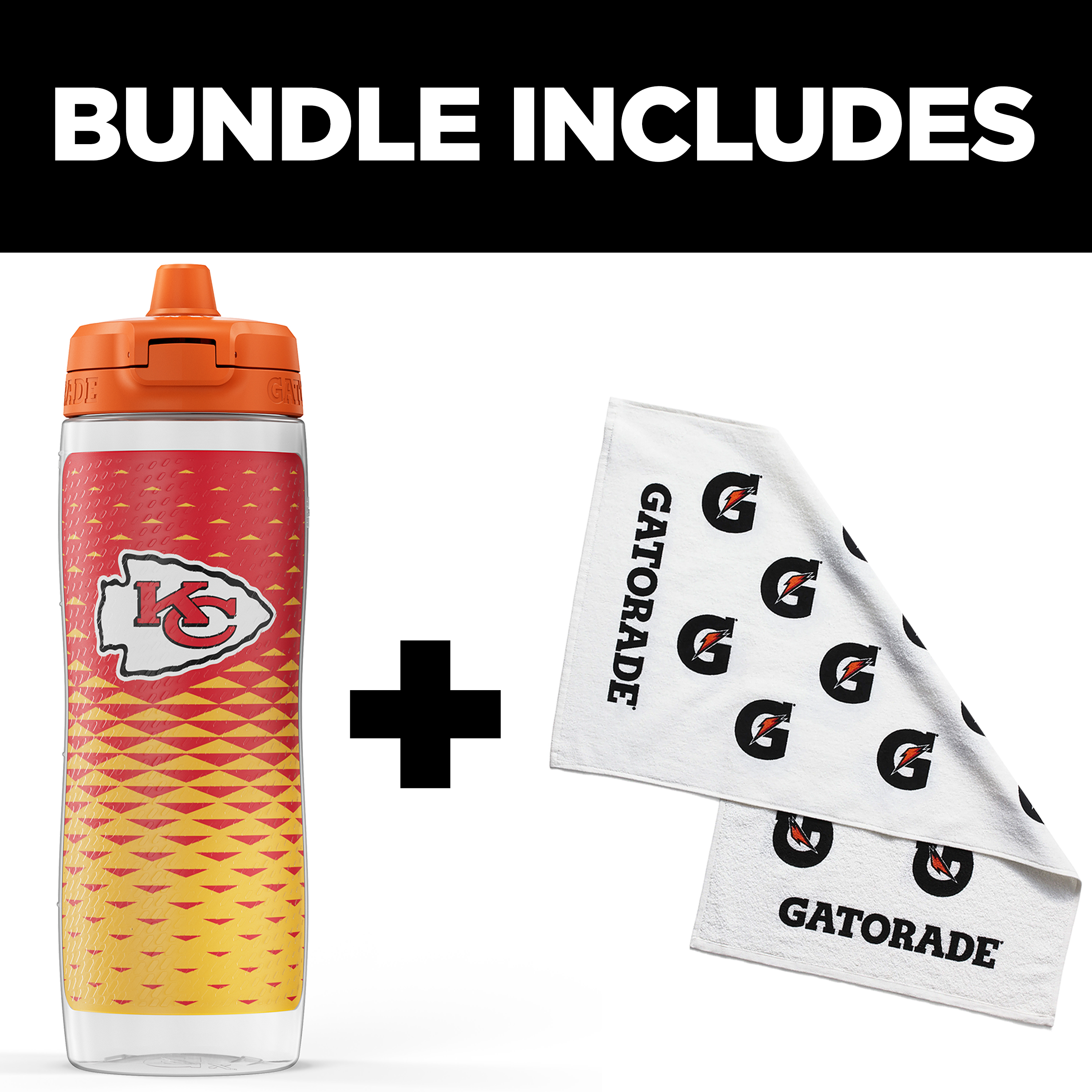 Gatorade Gx Los Angelos Chargers NFL 30 fl oz Water Bottle & Sports Towel Bundle
