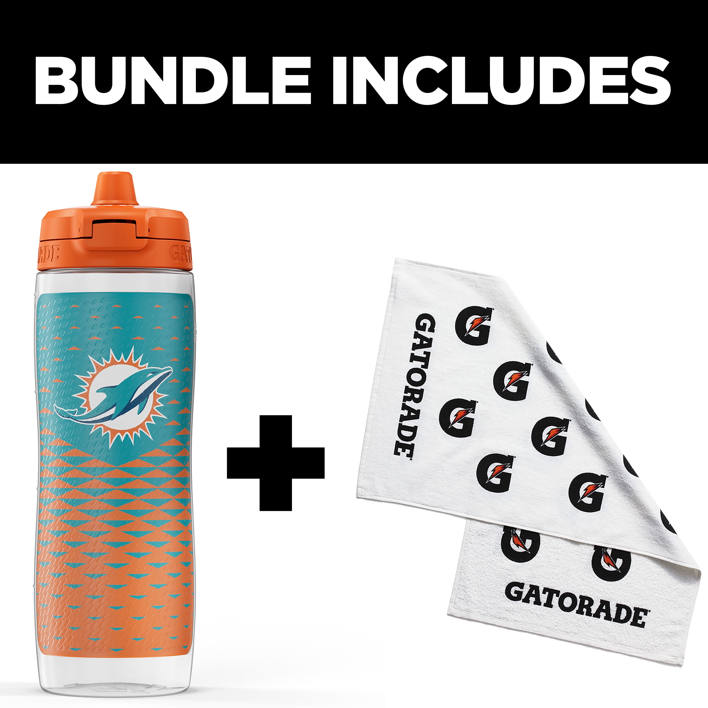 Gatorade Gx Minnesota Vikings NFL 30 fl oz Water Bottle & Sports Towel Bundle