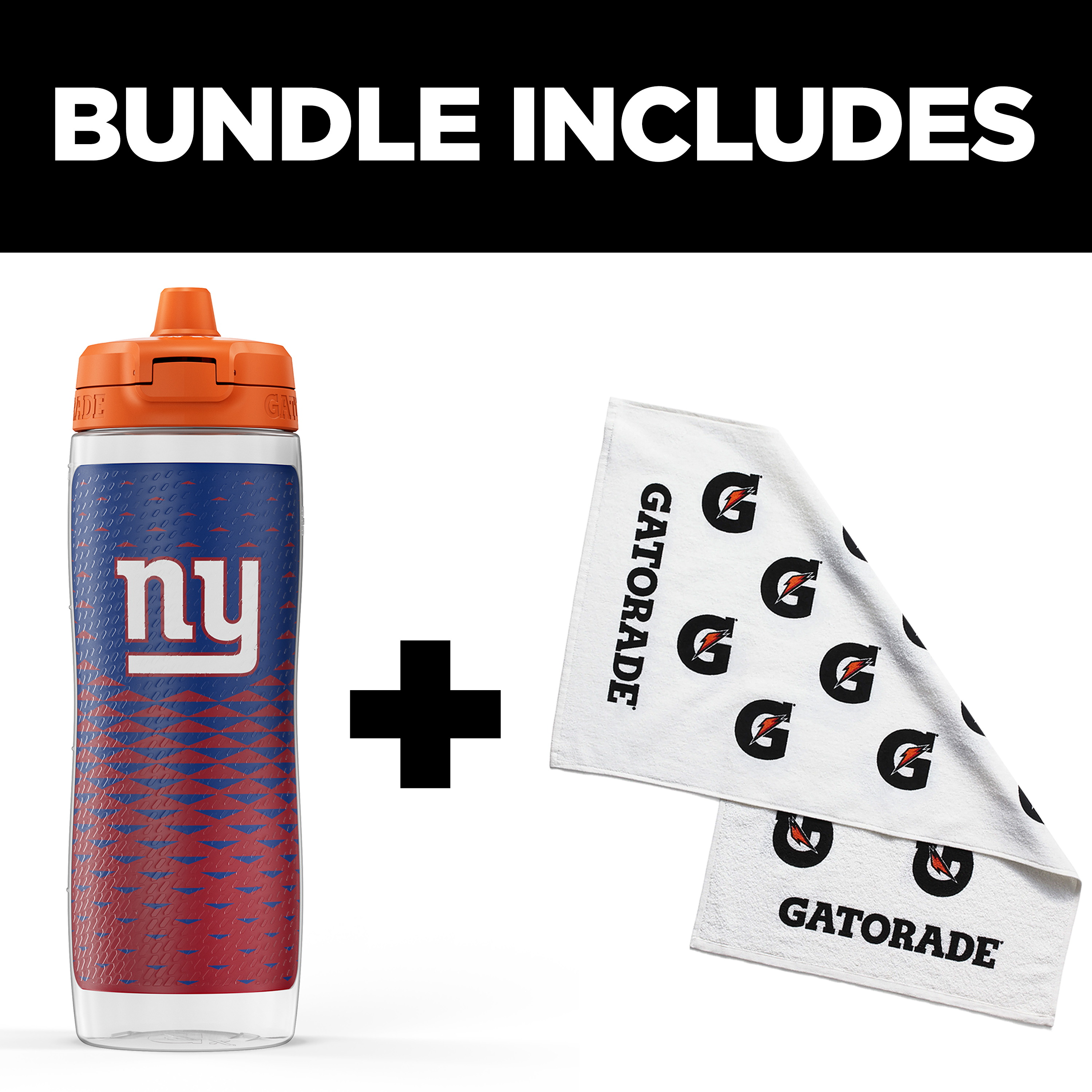 Gatorade Gx New York Jets NFL 30 fl oz Water Bottle & Sports Towel Bundle