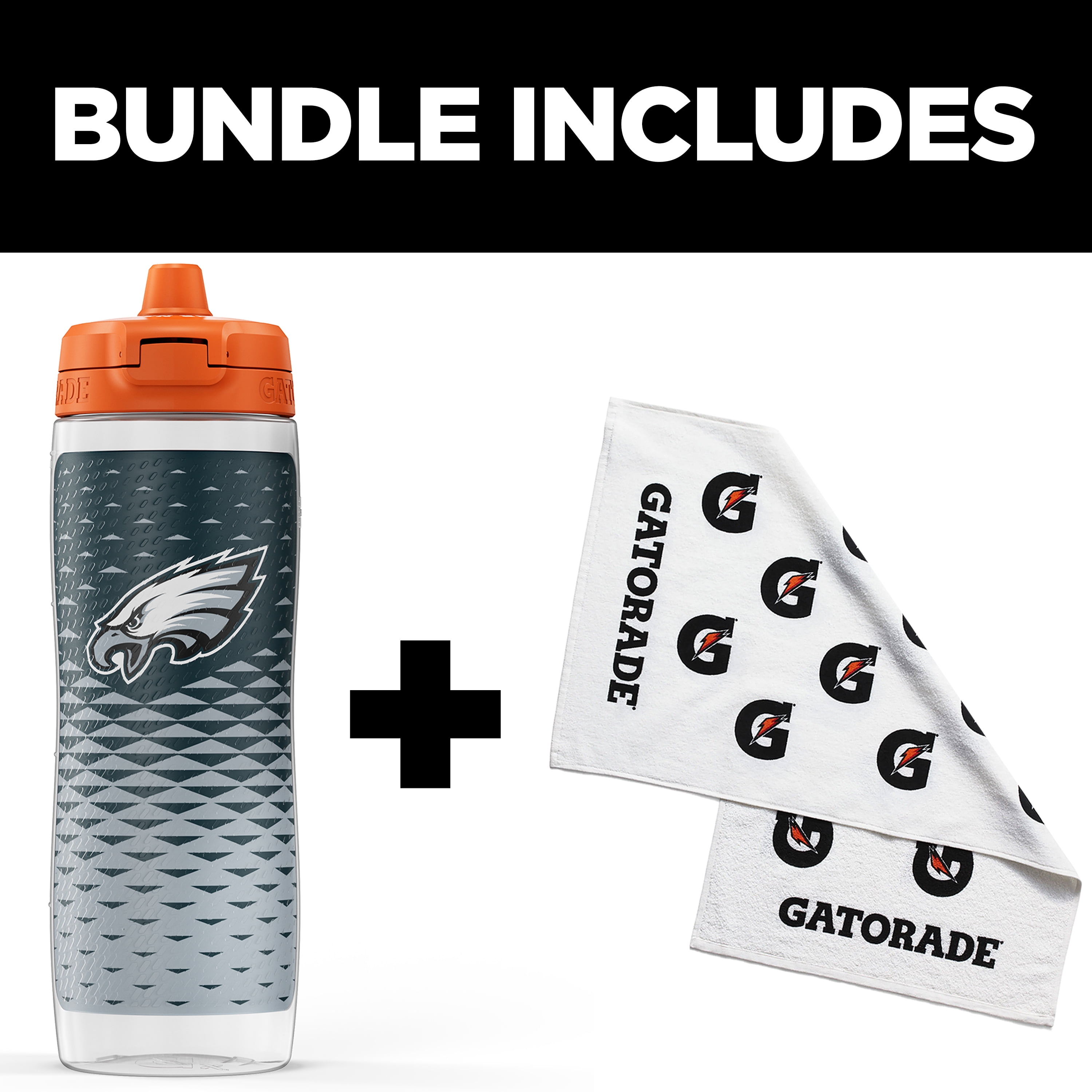 Gatorade Gx Pittsburgh Steelers NFL 30 fl oz Water Bottle & Sports Towel Bundle