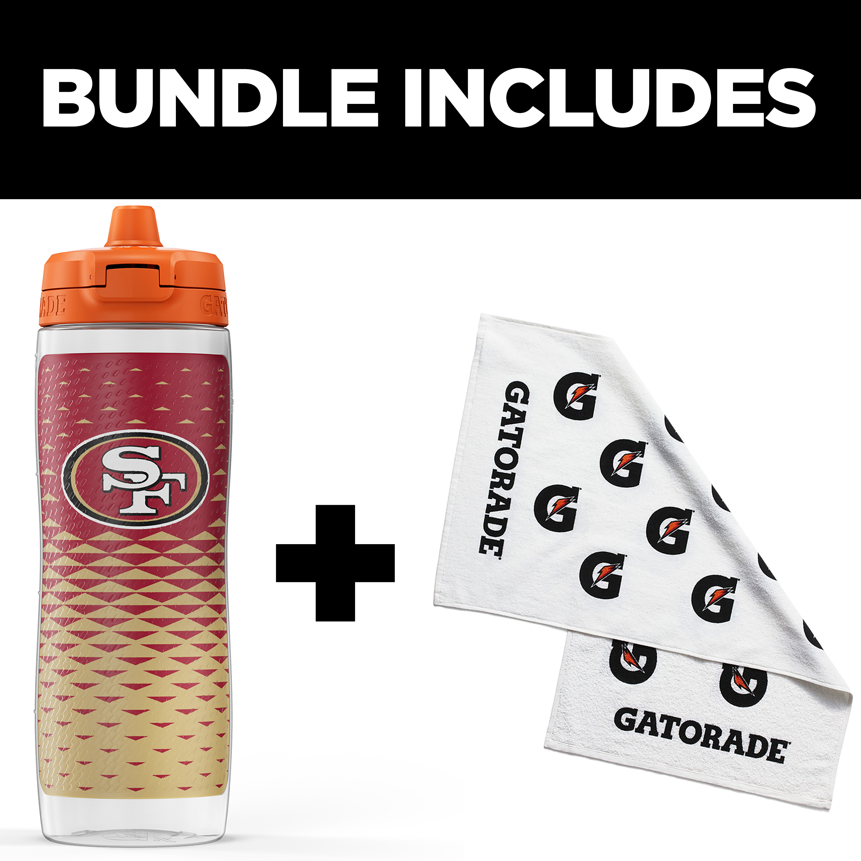 Gatorade Gx Seattle Seahawks NFL 30 fl oz Water Bottle & Sports Towel Bundle