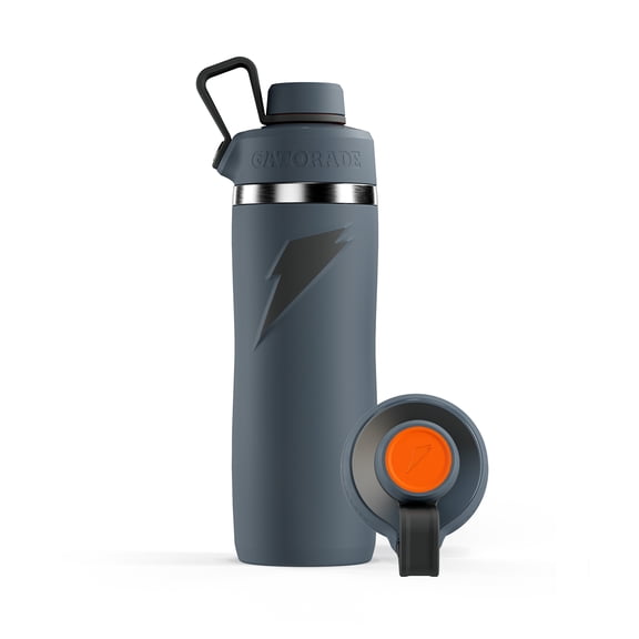 Gatorade 'Overtime' 32oz Stainless Steel Water Bottle, Twist Cap, Graphite