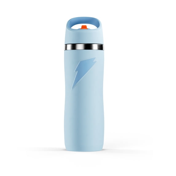 Gatorade 'Overtime' 32oz Stainless Steel Water Bottle, Straw Cap, Ice Blue