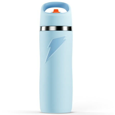 Gatorade 'Overtime' 22oz Stainless Steel Water Bottle, Straw Cap, Ice Blue