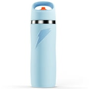 Gatorade Overtime 22oz Stainless Steel Water Bottle, Straw Cap, Ice Blue