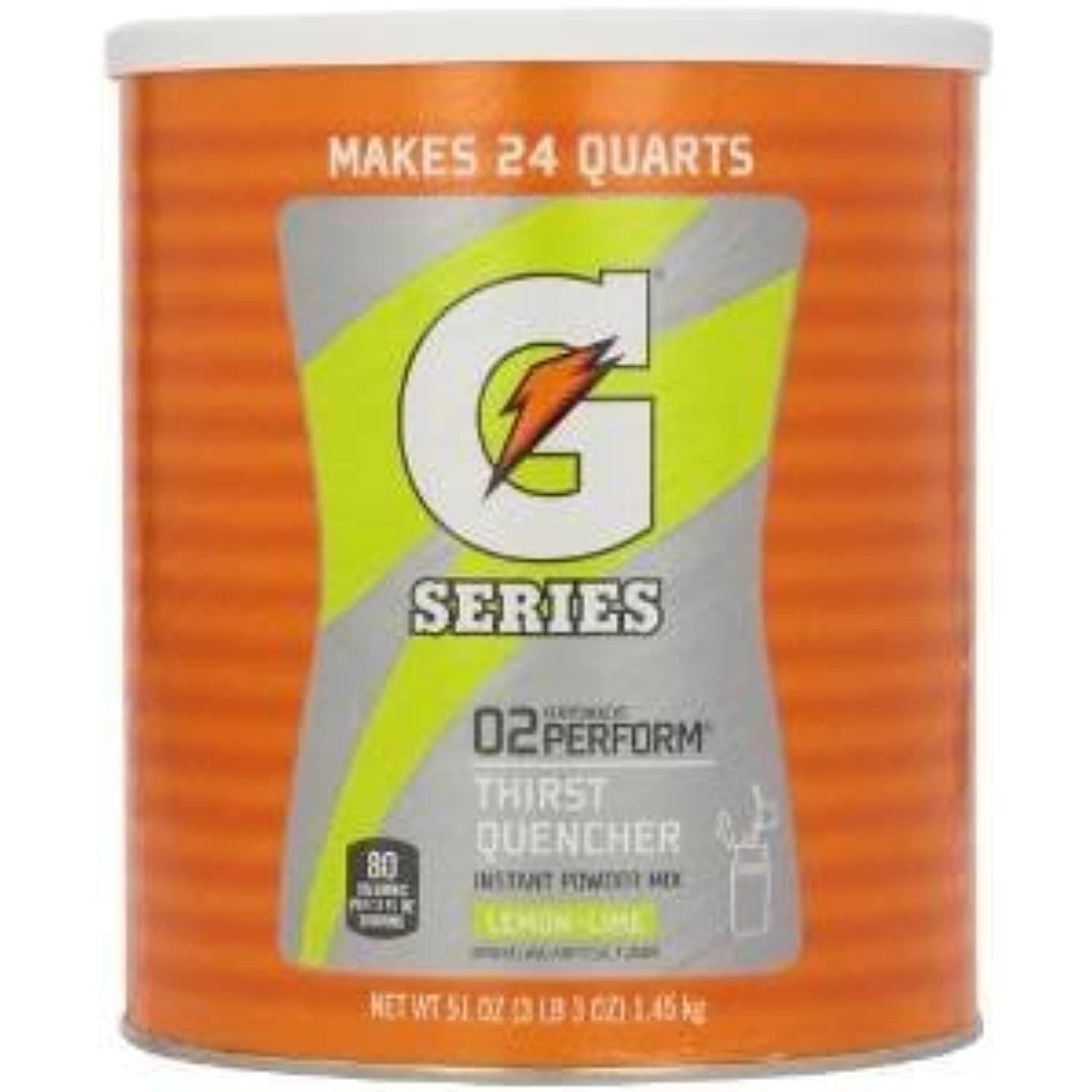 Gatorade, Powdered Drink Mix, 51Oz Canister (Pack Of 2) (Choose Flavor) (LemonLime)