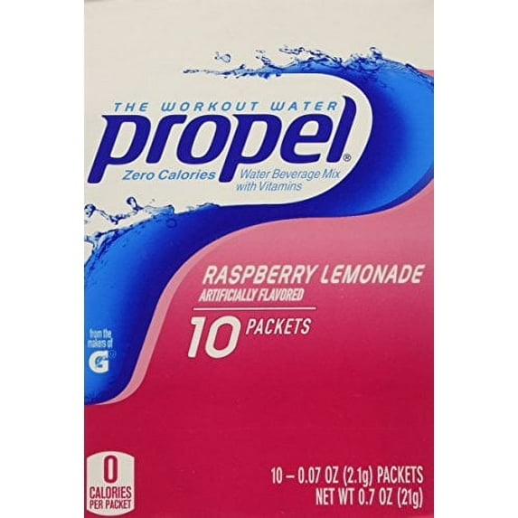 Gatorade Propel Powder Sticks Raspberry Lemonade, 10-count (Pack of 6)