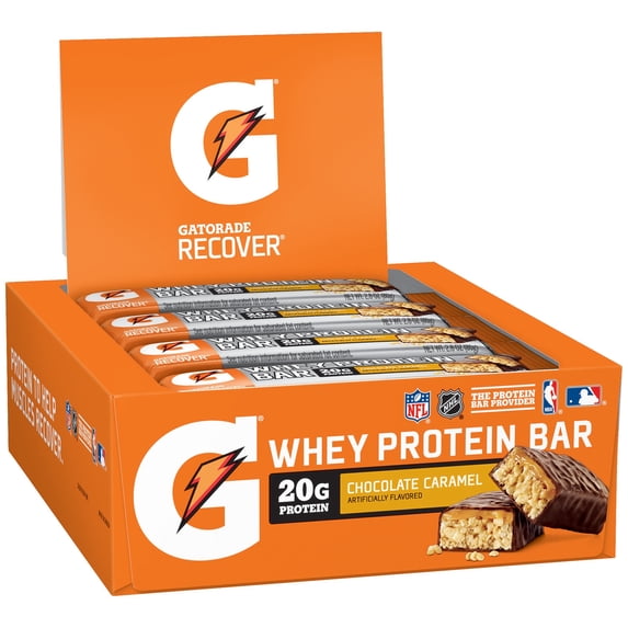 Gatorade Protein Bars Chocolate Caramel, 2.8 Oz 12ct