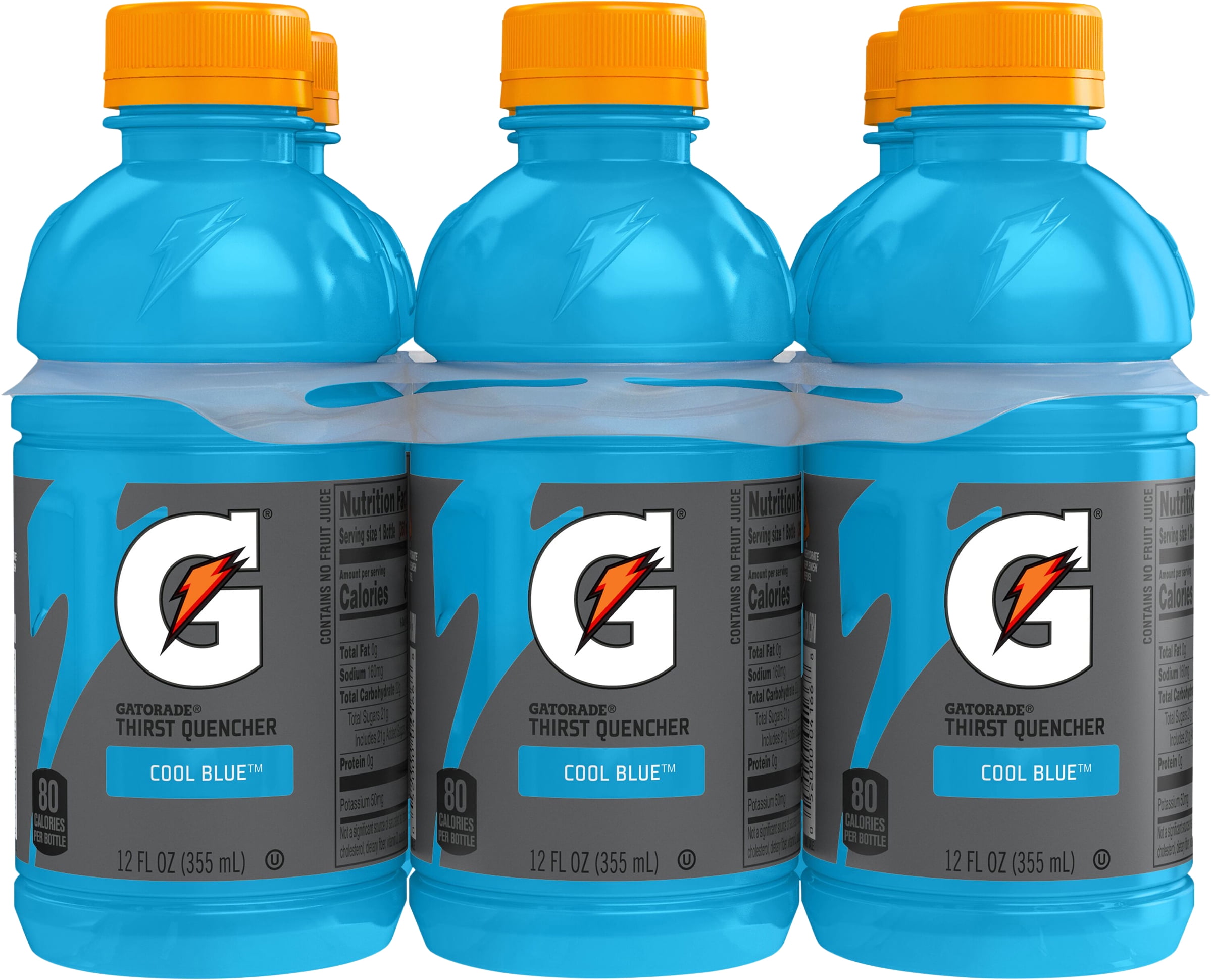 Gatorade Thirst Quencher Cool Blue Sports Drink, 12 fl oz, 6 Count