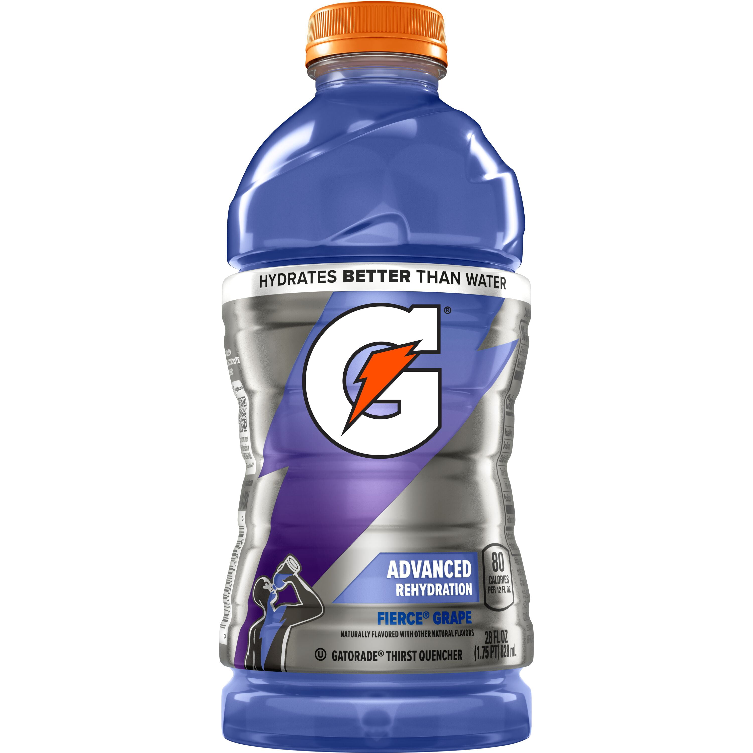 Gatorade Thirst Quencher Fierce Grape Bottled Sports Drink, 28 fl oz, 1 Count Bottle