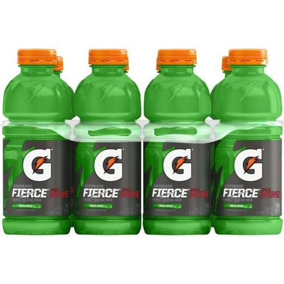 Gatorade Thirst Quencher Fierce Green Apple Sports Drink, 20 oz Bottles, Quantity of 8