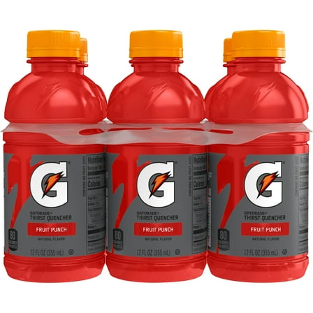 Gatorade Thirst Quencher Fruit Punch Sports Drink, 12 fl oz, 6 Count
