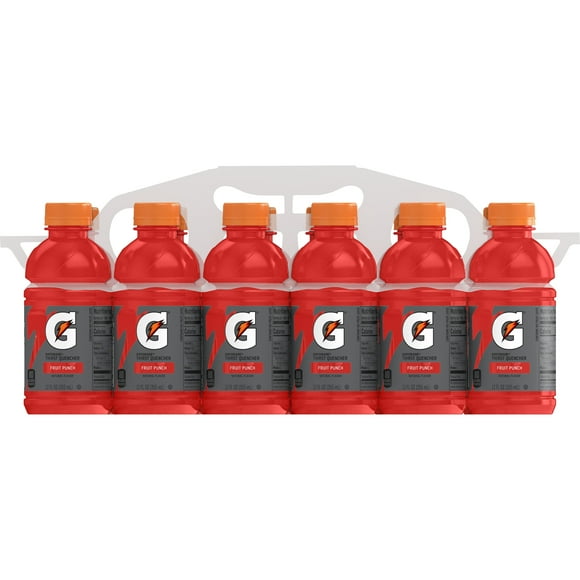 Gatorade Thirst Quencher Fruit Punch Sports Drinks, 12 fl oz, 12 Count Bottles