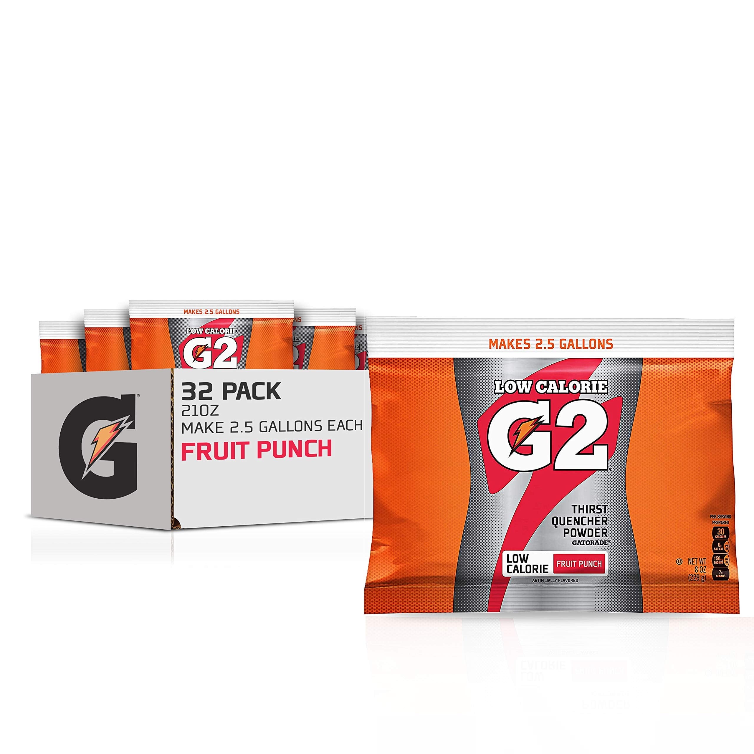 Gatorade Powder Bag Fruit Punch, 21 Ounce Pack of 32