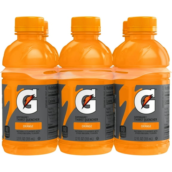 Gatorade Thirst Quencher Orange Sports Drink, 12 fl oz, 6 Count
