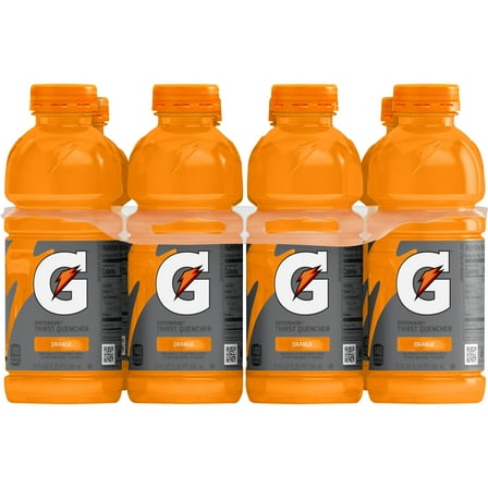 Gatorade Thirst Quencher Orange Sports Drinks, 20 fl oz, 8 Count Bottles