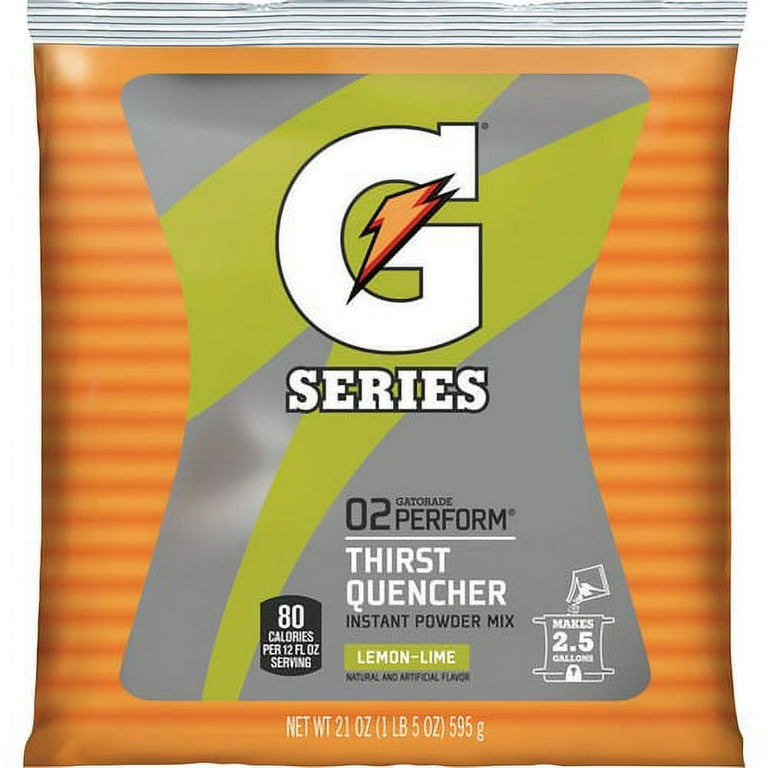 Gatorade Lemon/Lime Thirst Quencher Powder Mix - Powder - 1.31 lb - 2.50 gal Maximum Yield - Pouch - 1 / Pack Gatorade Lemon/Lime Thirst Quencher Powder Mix - Powder - 1.31 lb - 2.50 gal Maximum Yield - Pouch - 1 / Pack