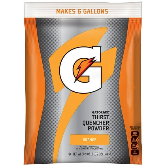 Gatorade Thirst Quencher Powder, Orange, 50.9 oz Pouch