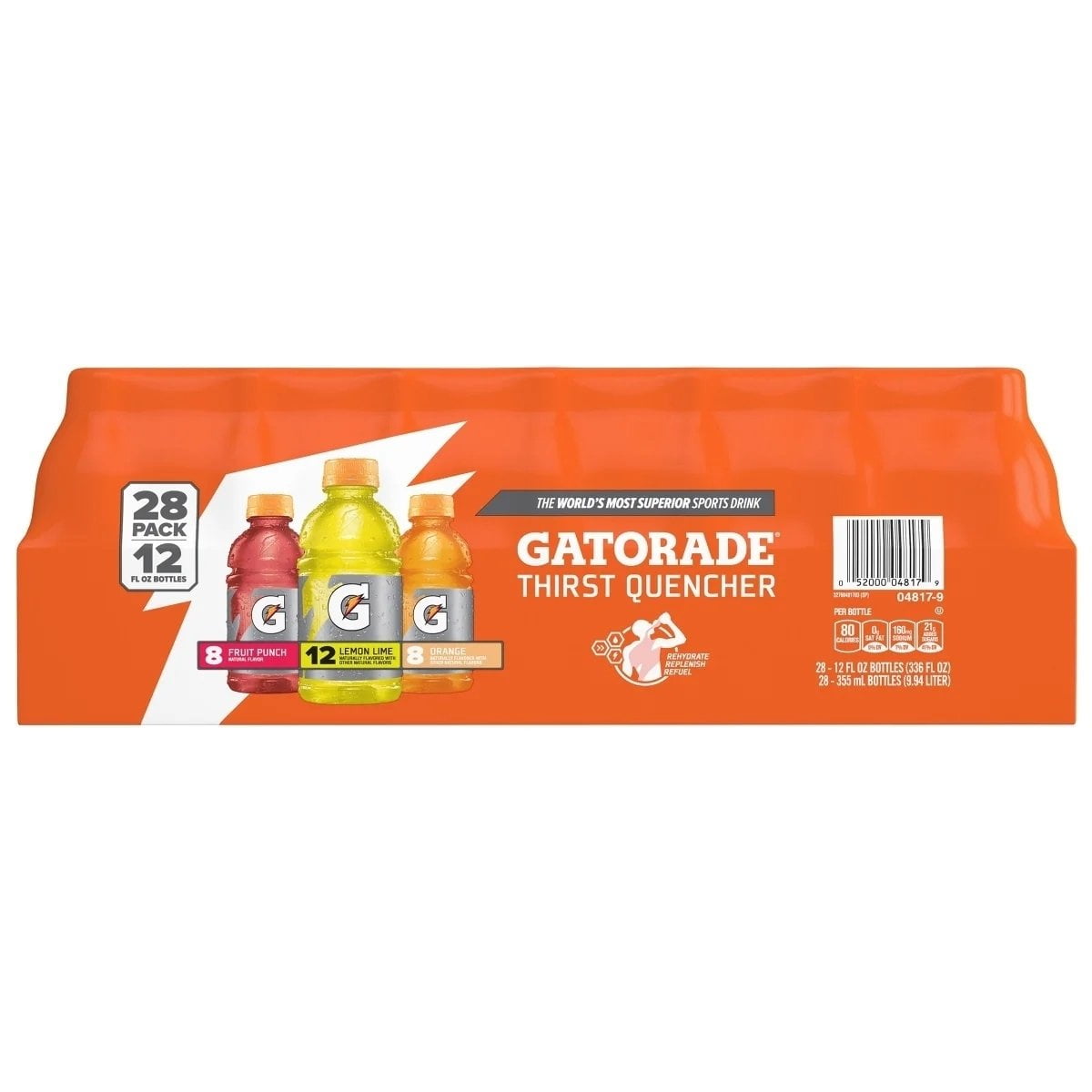 Gatorade Thirst Quencher Sport Drink, Core Variety Pack, 12 Fluid Ounce (28 Count)