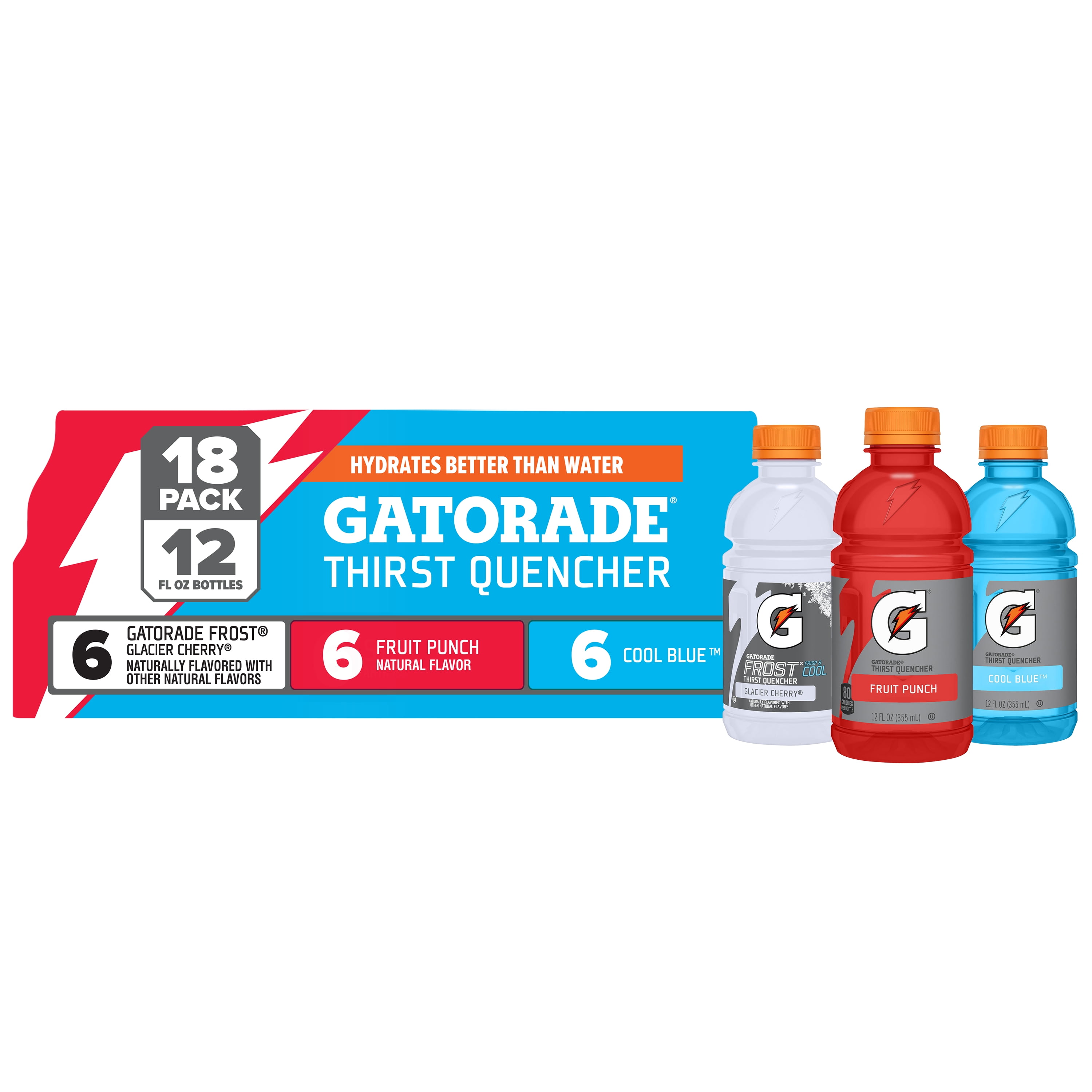 Gatorade Thirst Quencher Variety Pack Sports Drink, 12 fl oz, 18 Bottles