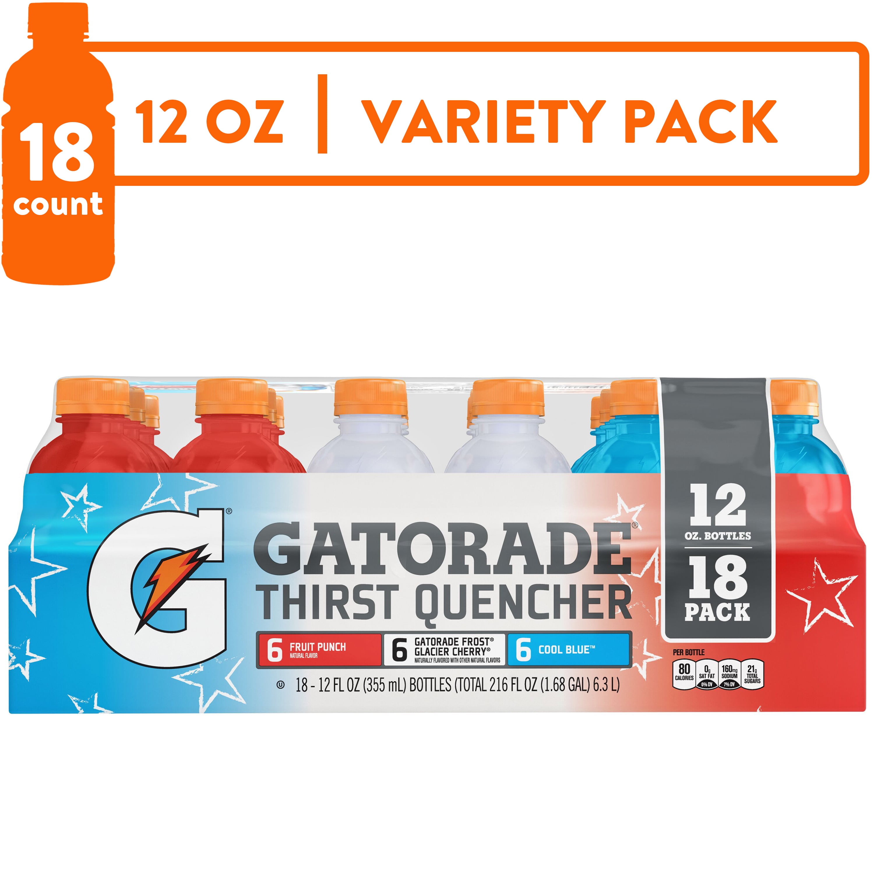 Gatorade Thirst Quencher Sports Drink Champions Edition, 12 fl oz, 18 ...