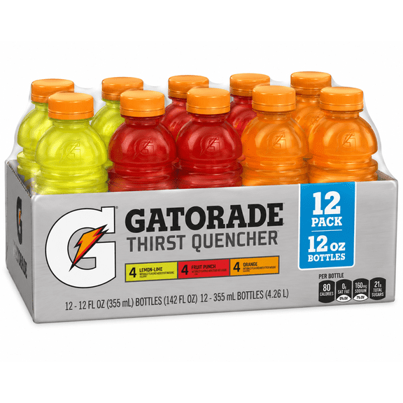 Gatorade Thirst Quencher Sports Drink Core Variety Pack, 12 fl oz Bottles, 12 Count