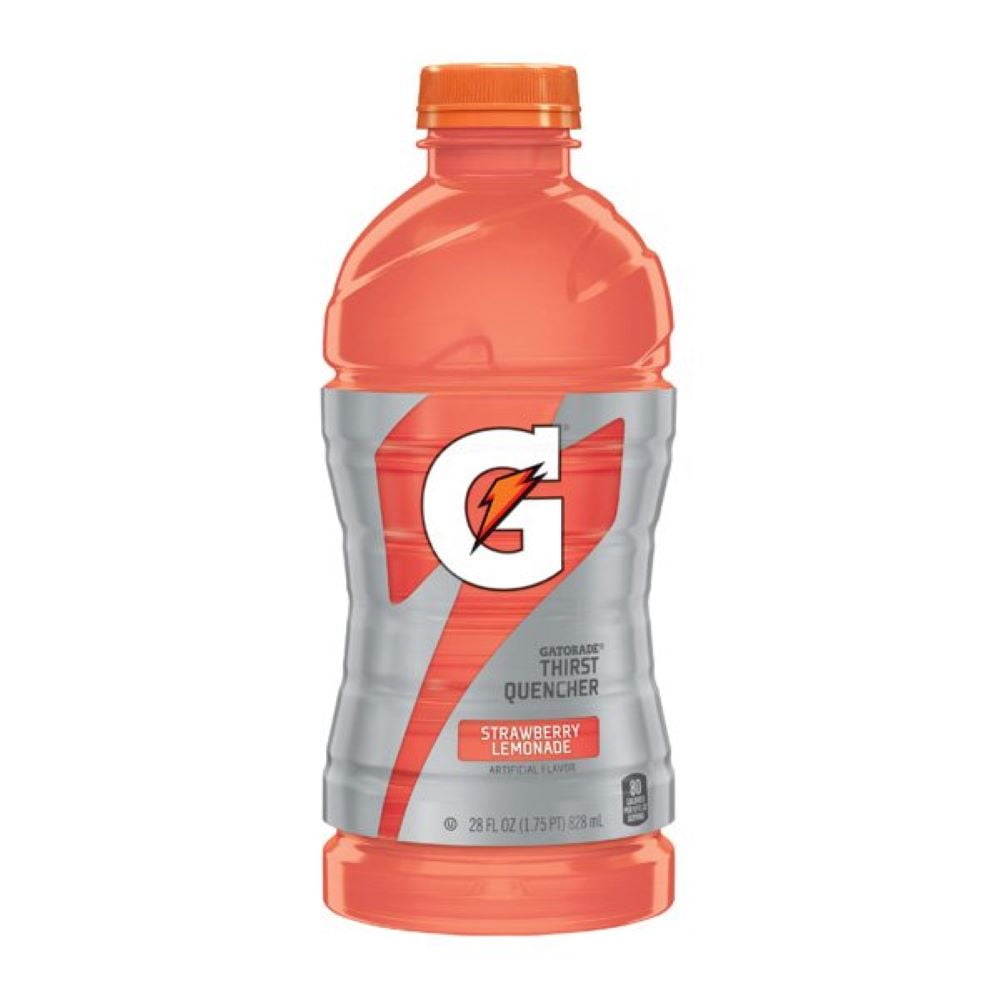 Gatorade Thirst Quencher Strawberry Lemonade 28 oz Bottle, Quantity of 10